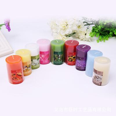 China Art Candle Smokeless Aromatherapy Column Candle Color Aromatherapy Candle Party Wedding Decoration Confession Scented Candle for sale