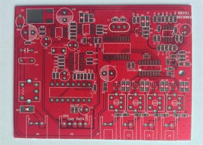 China 2.0mm HASL Lead Free Red Solder Mask Custom PCB Boards for System Control Board for sale