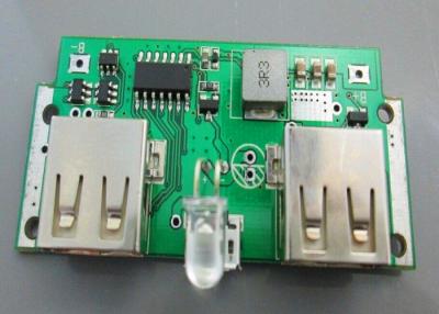 China USB Battery Charger with LED FR4 1.6mm PCB Board Assembly Green Solder Mask for sale