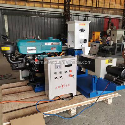 China Fish Farms Diesel Engine Floating Fish Feed Pellet Extruder Machine Price for sale