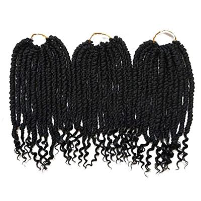 China 14 Inch Water Wave For Passion Twist Hair 14 InchTwist Synthetic Curly Spring Braid Hair Crochet Hair Extension 22strands/pack For Black Women for sale