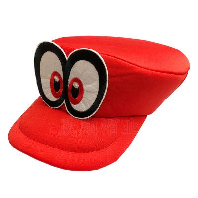 China Fire Red Striped Mario Bros Hat For Kid Superb for sale