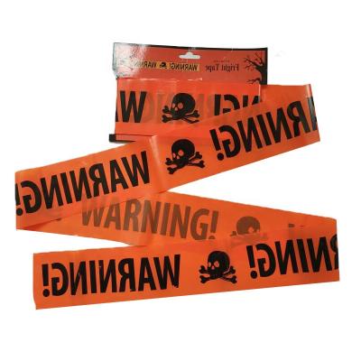 China Zombie Halloween Party Decorations Bloody Caution Tape Crime Scene Fright Tape for sale