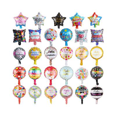 China Gift Toy Happy Birthday Hulium Balloon Letter Foil Balloon 10inch Feliz CUMPLEANOS Balloon for sale