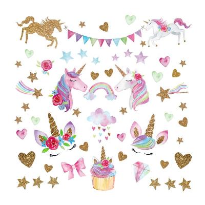 China Decorative Sticker Home Rooms Gifts Stickers for Nursery Unicorn Wall Decor Boys Girls Bedroom for Kids Unicorn Wall Decal for sale