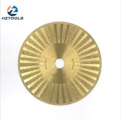 중국 180mm 9inch Plated Ti-caoted Marble Grinding And Cutting Diamond Saw Blade, Diamond Plated Marble Grinding And Cutting Disc. 판매용