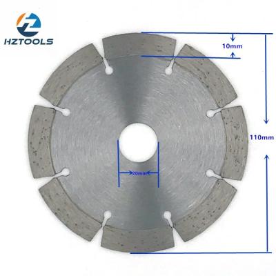 China Granite. concrete. 110*10*20mm hot pressed dry brick granite diamond cutting disc, diamond segment saw blade. for sale