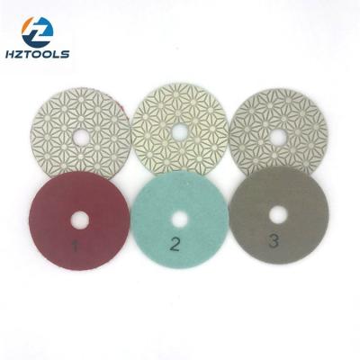 China High Gloss Polishing With Long Life Flexible 4in 1 2 3 Step Diamond Polishing Pads For Marble Stone Etc. of granite quartz. for sale