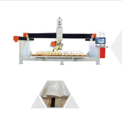 China Stone Marble Granite Quartz Sandstone CNC Cutting Machine Granite Stone Kitchen Countertops Profiling 5 Axis Bridge Saw For Marble Quartz Dekton for sale