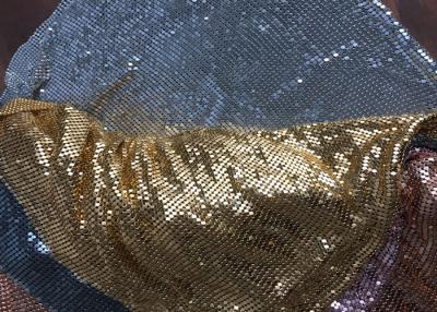 China Elegant Sequin Mesh Fabric , Aluminum Flakes Connection Metal Mesh Fabric for sale