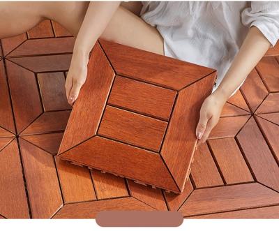 China Merbau Waterproof Decking Solid Wood Waterproof Exterior Decking Tiles Flooring Posts for sale