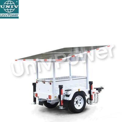 China Mobile Solar Generator Portable Solar Trailer Solar Generator With Completed Panel Set Optional Backup Diesel Generator for sale