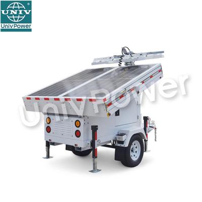 China Alternative Energy Generators Mobile Solar Generator 2000w Trailer Optional Diesel Engine for sale