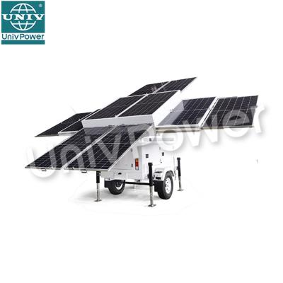 China Mobile Solar Generator 5000w Solar Power Generator Solar Power Trailer 10 Panels for sale