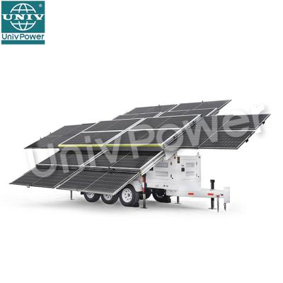 China Mobile Solar Light Tower 6000W Off Grid Solar System With Optional Backup Diesel Generator Solar Generator 6000W For Industry Use for sale