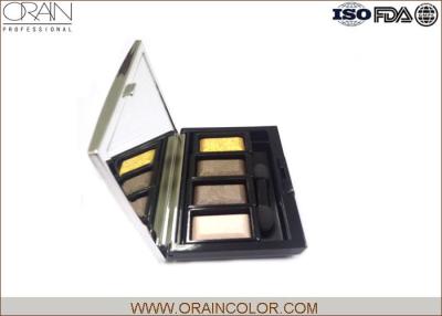 China Mineral Dry Eye Shadow Powder gold eyeshadow palette with four colors for sale