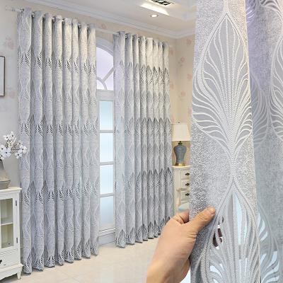 China American style ready made modern jacquard jacquard Para Salas cheap bedroom decoration window curtain for sale