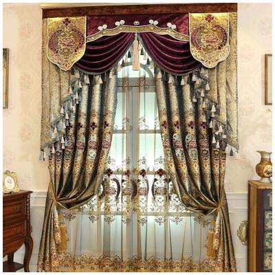 China Wholesale Ready Blackout Embroidery Fancy Floral Curtains For Windows Drapery Church Sheer Embroidered Curtain With Drapery For Bedroom for sale