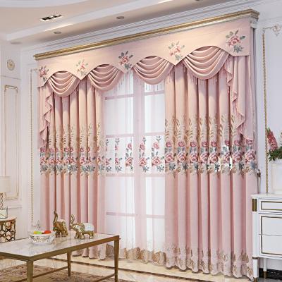 China Blackout Luxury Curtains For Living Room Windows Drapery Church Blackout Sheer Embroidered Curtains For Bedroom for sale