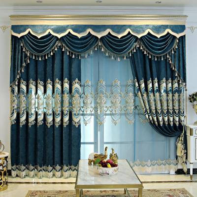 China European luxury blackout embroidered curtain style curtain design and sheer curtain fabric fabric for sale