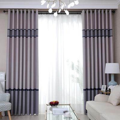 China Wholesale Textiles Living Room Blackout Curtain Ready Made Black Curtain for sale