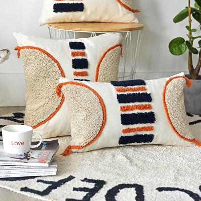 China PORTABLE Boho 45*45 Luxurious Tile Throw Blanket Decorative Tufted Cushion Covers For Sofa for sale