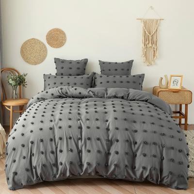 China Wholesale Hot Home Textile Boho Duvet Cover Set White Bedding Anti-Static Set Modern for sale