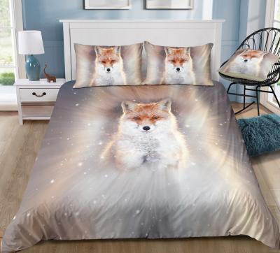 China Wholesale Luxury Animal Princess Anti-static Style Kit 3D Digital Printing Printed Quilt Cover Boy Bedding Set 3 Piece Set for sale