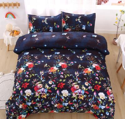 China Hot Sale Anti-Static Kids Flower 3D Digital Print Full King Queen Princess Fluffy Style Kit Printed Quilt Cover 3 Piece Set Bedding Set for sale