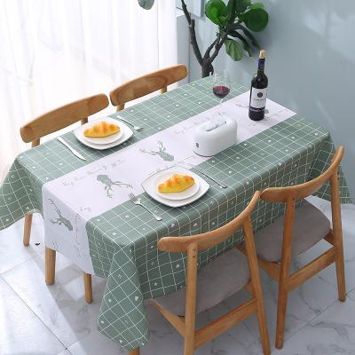 China Hot Sale Tovaglia DA Tavola Waterproof Plaid Waterproof Polyester Printed Rectangle Geometric Tablecloth for sale