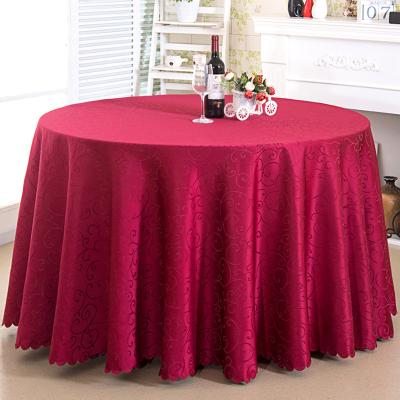 China Wholesale Modern Cheap Red Elegant Hotel Banquet Tablecloth Tovaglia DA Tavola Round Tablecloth for sale