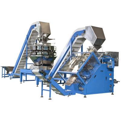 China Automatic food multihead 10 head weigher dumplings weighing and packing machine for sale