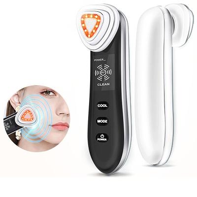 China Hot Sale Anti-puffiness 5 in 1 Makeup Remover Led Portable Photon Therapy Face Massager RF EMS Multifunctional Facial Skin Care Beauty Equipment for sale