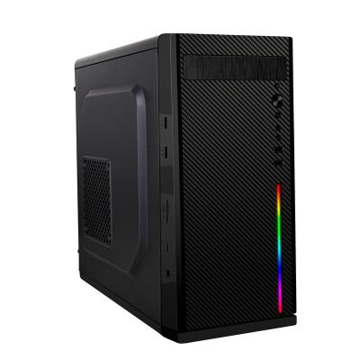 China With Fan G507 Desktop PC Custom All in One with Power Cabinet Micro ATX Computer Case with Transparent side panel and RGB LED strip for sale