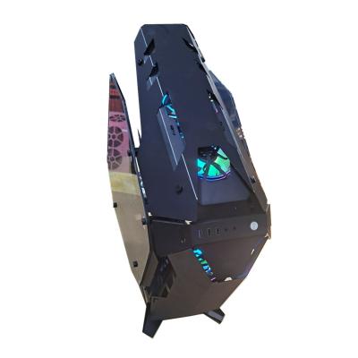 China With Fan F918 Hot ATX Computer Hardware PC Case for Gaming User Full Tower Case with Cool RGB Fans, Panoramic Tempered Glass for sale