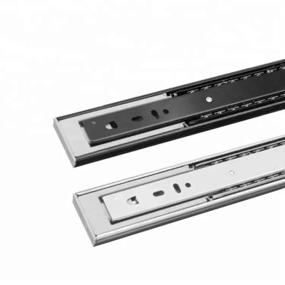 China Jieyang Hardware Contemporary Kitchen Cabinet Accessories 45 Soft Narrow Telescopic Handle / Self Closing Drawer Slides Rail With Ball Bearing for sale