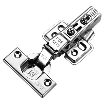 China Contemporary 35mm 304 Material Soft Narrow Kitchen Auto Concealed Hydraulic Cabinet Hinges For Cupboard for sale