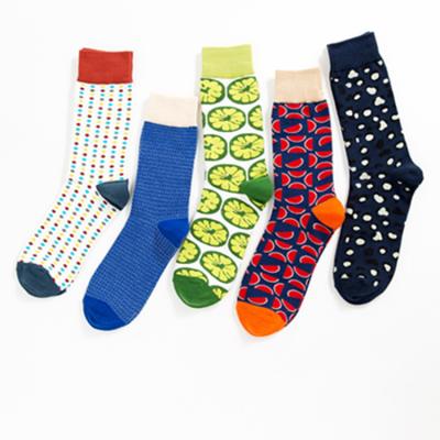 China Sporty Happy Colorful Funny Socks Men Fruit Hip Hop Skateboard Crew Sokken Dot Harajuku Watermelon Socks for sale