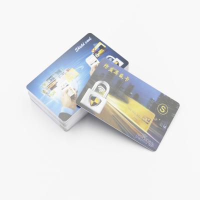 China Ultra Thin Custom Printing Anti Skimming Pad Card Blocker Anti RFID Blocking Card for sale