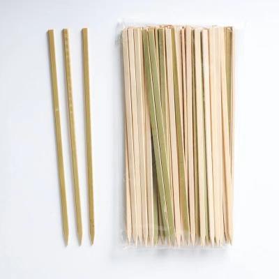 China Disposable bamboo skewers with custom logo paddle skewers 30cm wholesale for sale