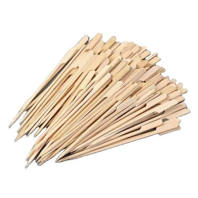 China Biodegradable Biodegradable Cocktail Kebab Teppo Paddle Skewer Bamboo Stick 12cm for sale