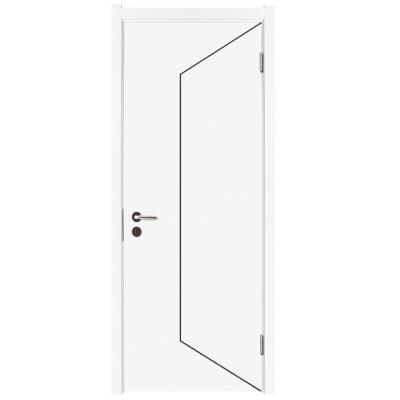 China Waterproof White Color Cheap Price China WPC PVC Panel Door For Interior Door Use for sale