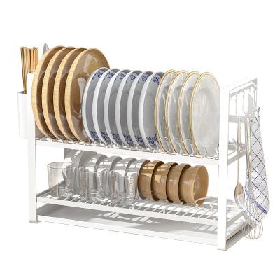 China Sustainable Original Manufacturer Dish Drying Rack Dish Rack With Extra Drying Mat Dish Racks For Kitchen Counter Kitchen Organization for sale