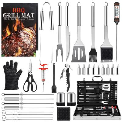 China Easily Cleaned Stainless Steel BBQ Accessories Tools Set Barbecue Grilling Utensil Camping Outdoor BBQ Tool Set for sale