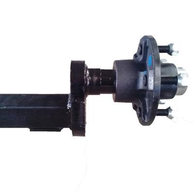 China Weifang Airui 1500kg Trailer Parts Torsion Axle Wheel Hub Trailer Axle With Mechanical Drum Brake On Sale for sale