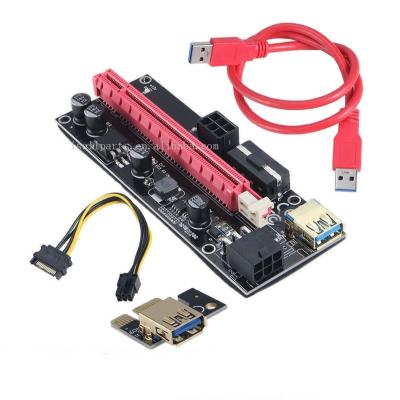 China Newest V009S PCI-E 1X To 16X Riser Card Supplement Adapter USB 3.0 Cable Graphics Extension Risers GPU For Computer 12.9*4.4*1.2 for sale