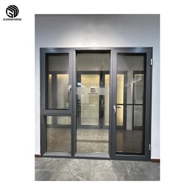 China Factory Cheap Price Magnetic Screen Windows Metal Handle Tilt Tower Aluminum Steel Casement Door And Window for sale