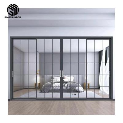 China Modern OEM Factory Doors Slim Narrow Frame Sliding Glass Door For House for sale