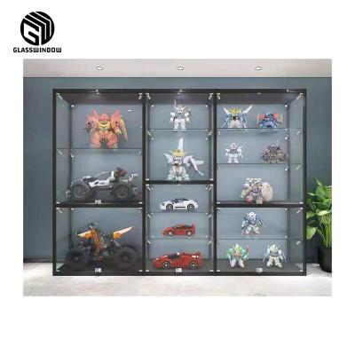 China High Quality Modern Aluminum Glass Frame Wine Cabinet Modern Side Display Cabinet for sale