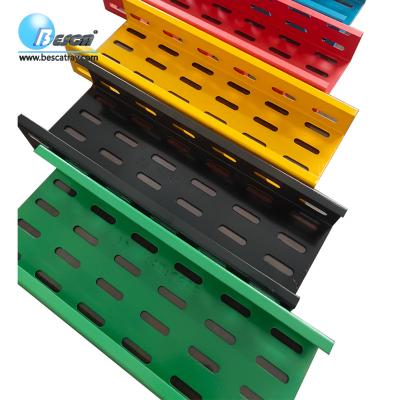 China Cable Laying Besca Powder Coated Stainless Steel Duct China Black Cable Tray for sale